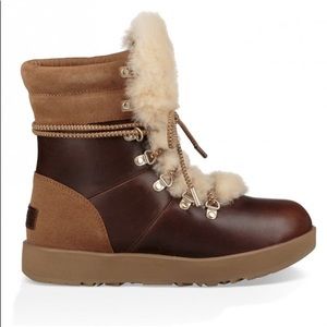 Women’s UGG Viki leather and fur boots